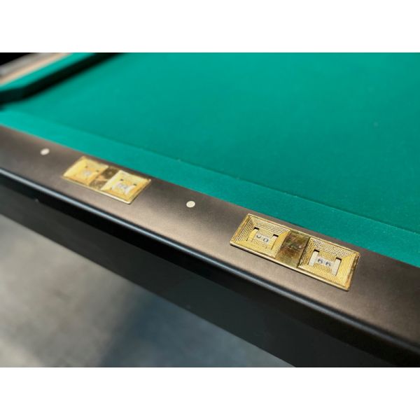 Brunswick Bristol 8 foot pool table floor model with black finish rails