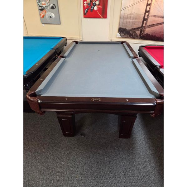 Used Majestic Billiards Ascot 8 foot pool table with natural quarried slate and solid hardwood Code: TABLELIQ109 
Made of solid European and North American hardwood throughout and genuine leather pockets. Includes a Steel Grey Championship Invitational T