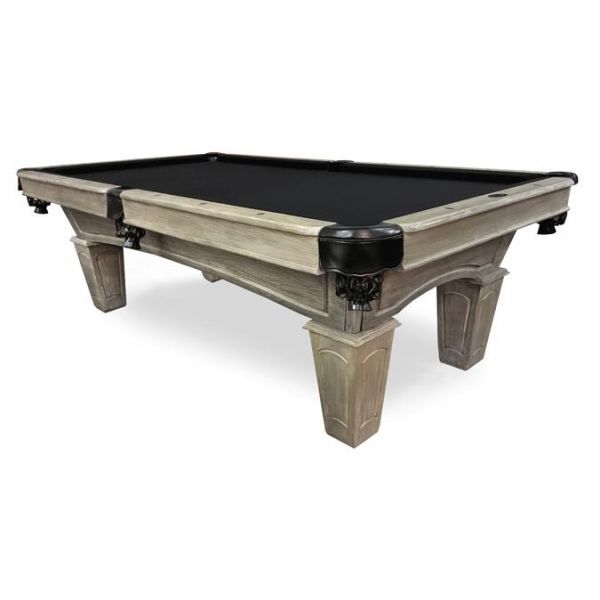 Exceptional looking Demonstrator floor model Majestic Pioneer 7 foot pool table Code : TAMAPIOGRY7-LAVAL
Made of North American and European hardwoods with a rustic barnwood grey finish, one inch thick natural quarried slate, genuine leather pockets, Bla