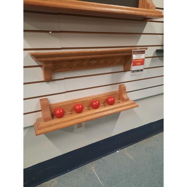 Honey finish Solid Oak wood pool cue rack Palason Billiards demonstrator model