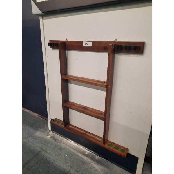 Solid wood used billiard pool cue rack