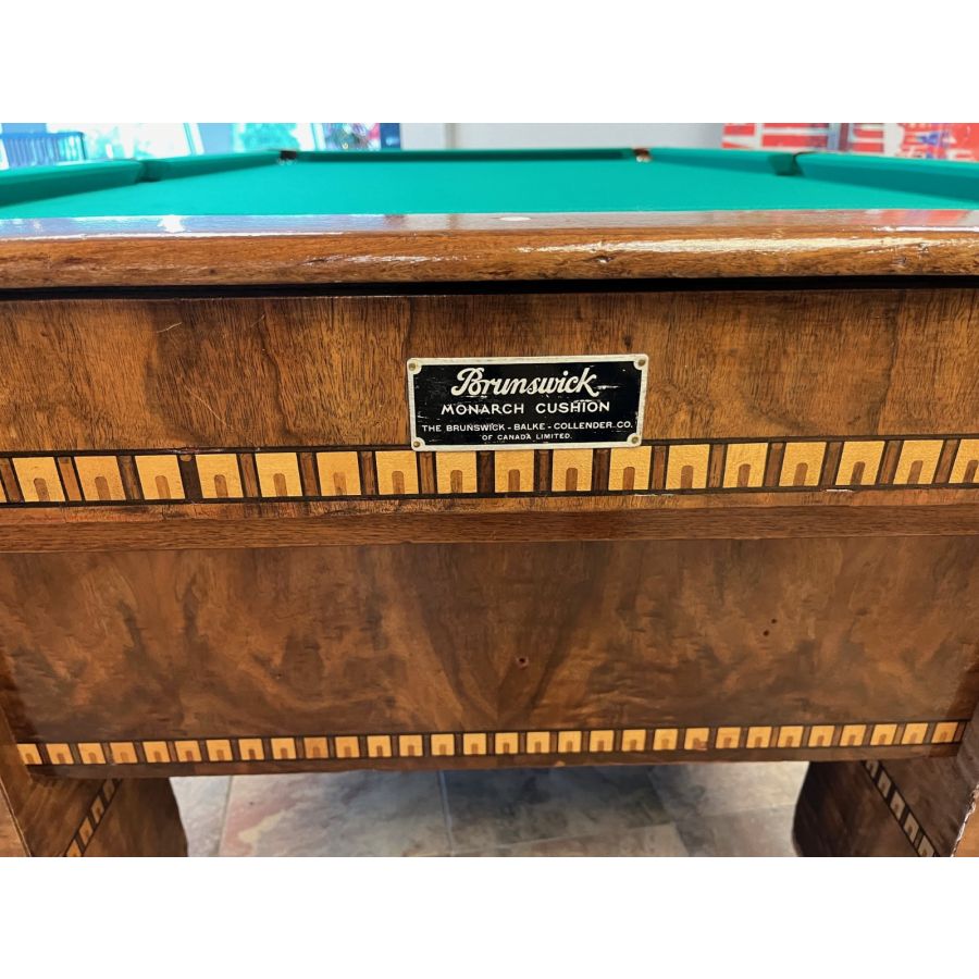 Incredibly rare antique 9 foot Brunswick Billiards Medalist pool table