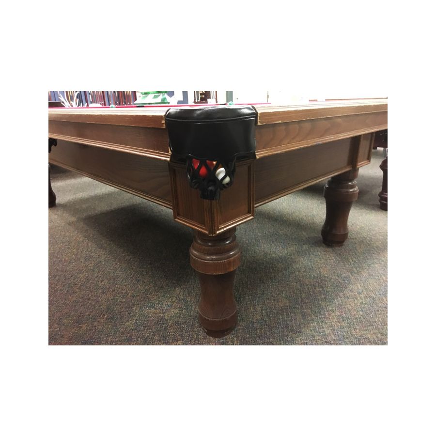 Used 9 foot Beringer Billiard brand Walnut finish Oak pool table with