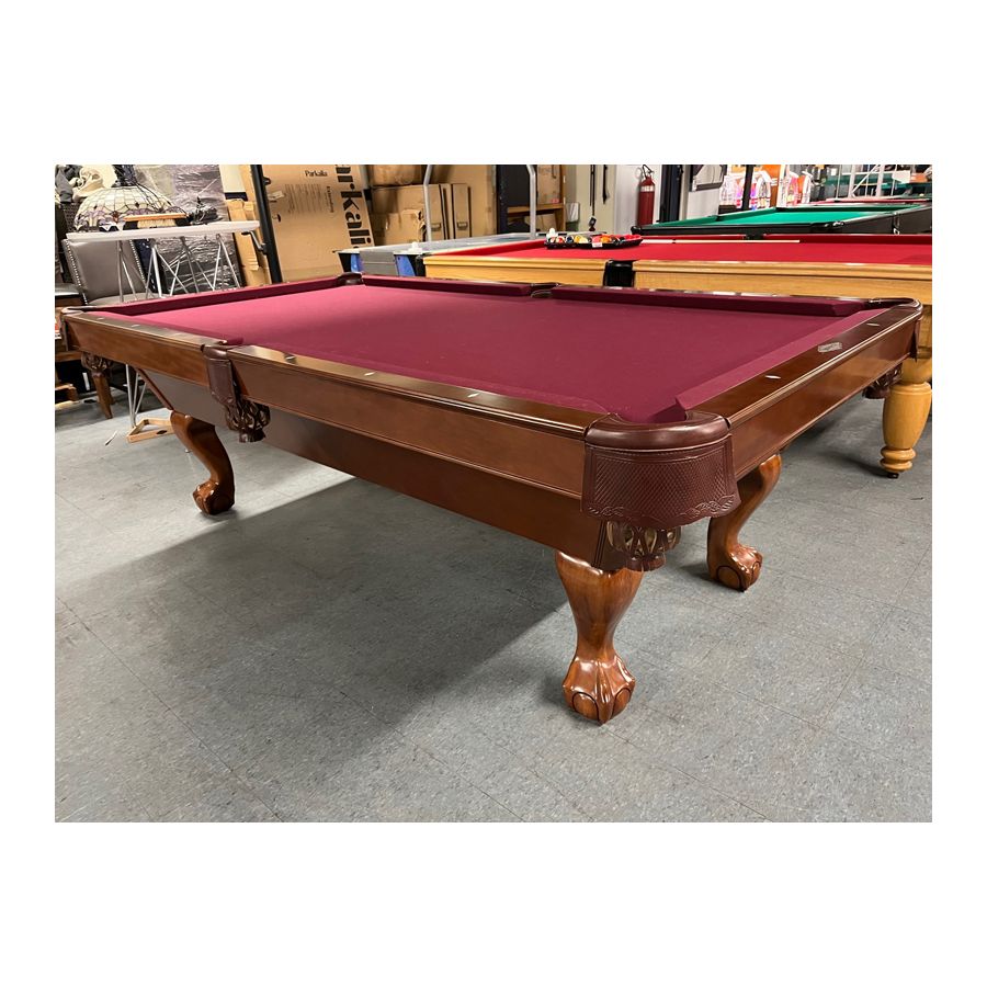 Brunswick Contender 8 foot used pool table with solid hardwood rails