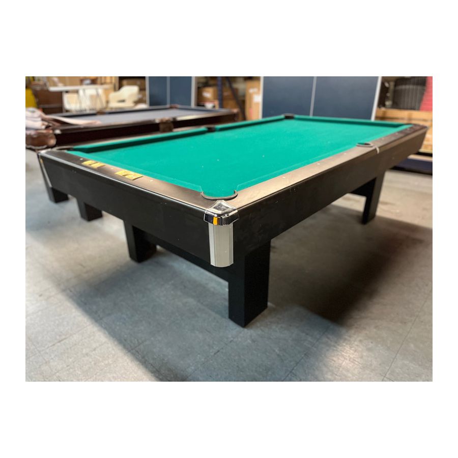 Brunswick Bristol 8 foot pool table floor model with black finish rails