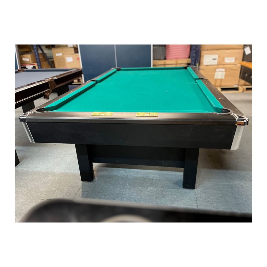 Brunswick Bristol 8 foot pool table floor model with black finish rails
