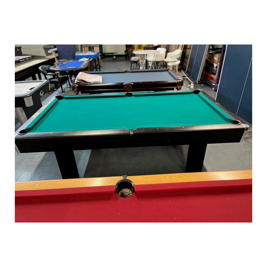 Brunswick Bristol 8 foot pool table floor model with black finish rails