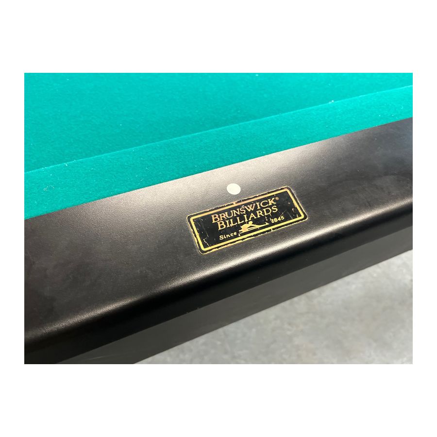Brunswick Bristol 8 foot pool table floor model with black finish rails