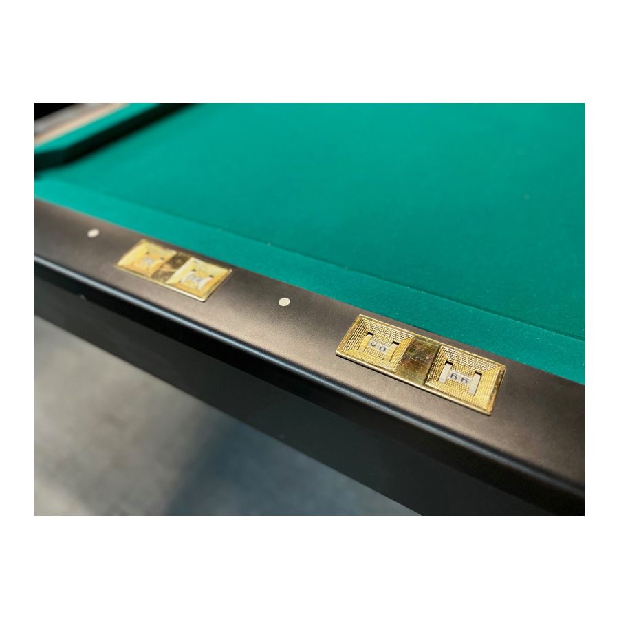 Brunswick Bristol 8 foot pool table floor model with black finish rails