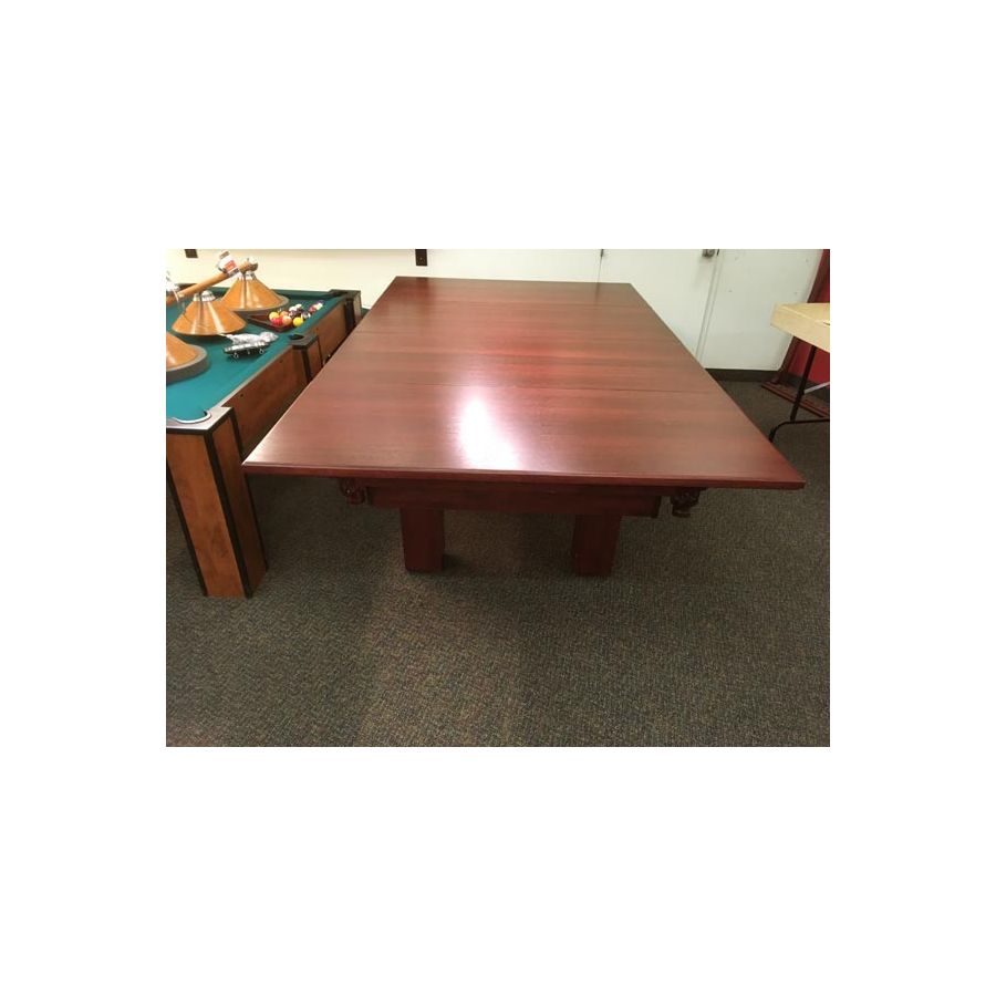 Dining table top or card game surface for pool table