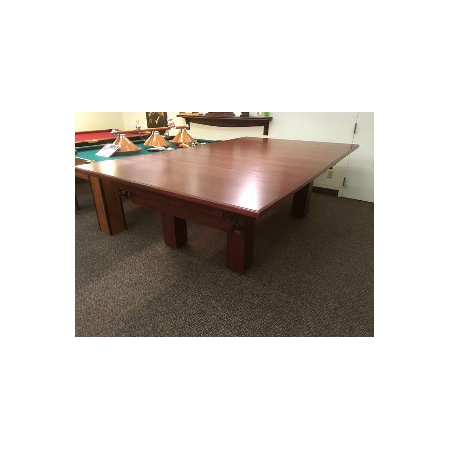 Dining table top or card game surface for pool table
