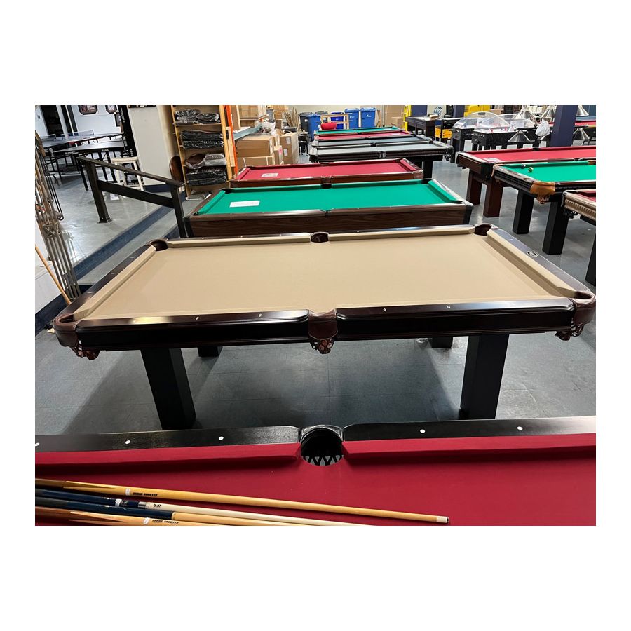 Majestic 8 foot pool table floor model with solid hardwood Walnut