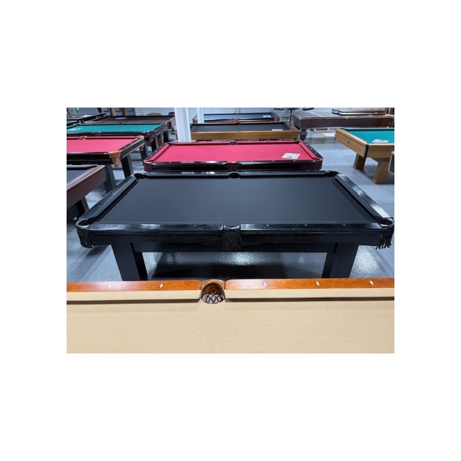 Palason Deluxe 8 foot used pool table with 3-piece 8 x 4 foot natural ...