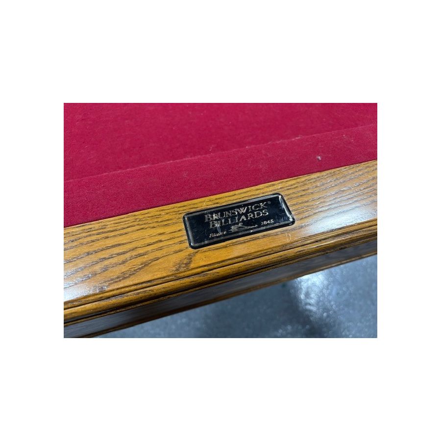 Brunswick Billiards 8 foot used pool table with 1 inch thick natural ...