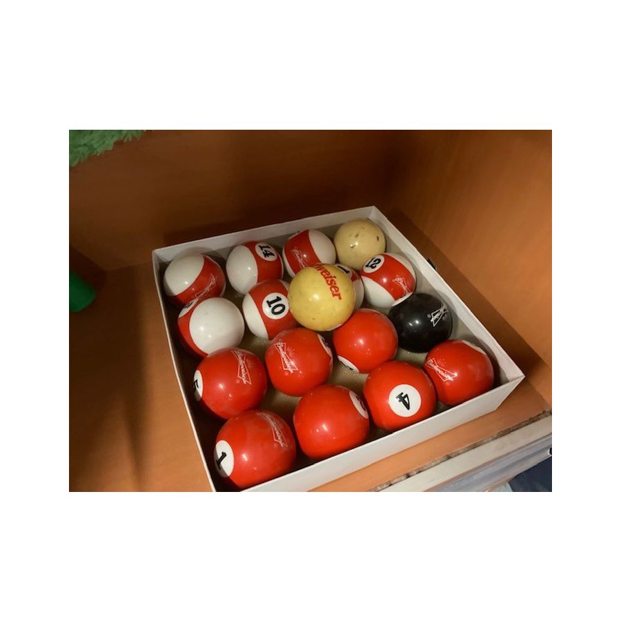 Assorted used billiard balls, snooker, pool, Carom balls and