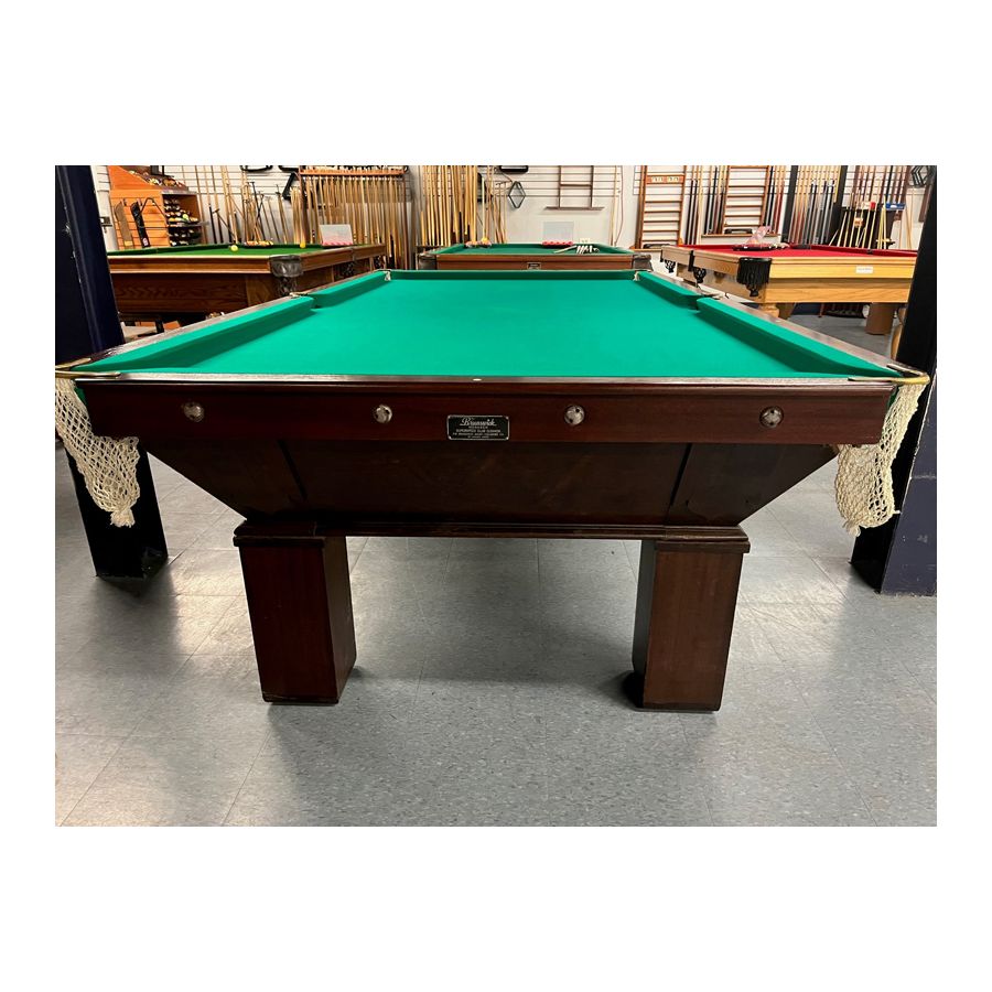 Brunswick Monarch 9 foot used antique pool table with 1 inch thick