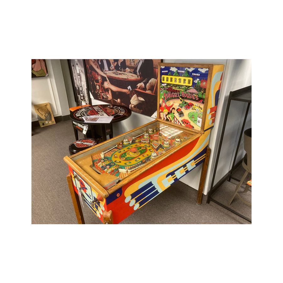 Rare vintage antique 1953 Williams Struggle Buggies woodrail pinball