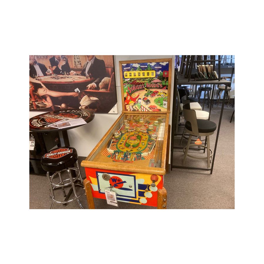 Rare vintage antique 1953 Williams Struggle Buggies woodrail pinball