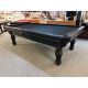 Used Beringer 9 foot pool table made of solid hardwood and natural quarried 1 inch slate Code: TABLE526BER9P
with brand new Andy 600T Club fast professional style Black stain protected billiard cloth.