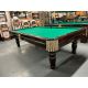 Canada Billiard Anniversary 9 foot used pool table with 1 inch thick slate, genuine leather pockets with fringes, Classic Green Andy 600 Professional billiard cloth. Made in Canada with solid Oak hardwood Code : TABLELIQ123 
Includes a 1 year warranty an