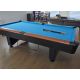 Dufferin Billiards used 9 foot pool table with 1-1/2 natural slate and pedestal legs Code : TABLE504DUF9P
Black and Mahogany Two-Tone finish. Made in Canada with Italian slate, hardwood, engineered woods, new rubber rails and new billiard cloth. Includes