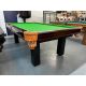 Only 5 available, get yours now! Stunning New Demonstrator Majestic 8 foot floor model pool table made with solid hardwood Walnut finish rails, structure and legs made of extremely strong and durable engineered woods with black finish, real natural quarri