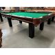 Majestic 8 foot pool table floor model with solid hardwood Walnut finish rails 3/4 inch slate with Green felt Code : TABLE399MAG8P 
Made with solid North American and European hardwood rails,  engineered wood structure and legs with black finish and genu