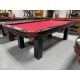 Demonstrator Majestic 8 foot natural quarried 1 inch slate pool table Code: TABLE482MAJ8P
Made with hardwood and engineered woods in Two Tone Black and Walnut finish with brand new Championship Invitational Teflon stain protected Burgundy billiard cloth.
