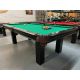 Majestic Demonstrator floor model 8 foot Two-Tone Black and Mahogany pool table with natural quarried slate and Green felt Code : TABLE483MAJ8P
Made with solid North American and European Hardwoods, natural quarried 3/4 inch slate, genuine leather pocket