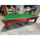 Burroughs and Watts Antique 12 foot snooker table with Mahogany finish Code : TABLE508BW12S
Made of solid hardwood with natural quarried 1-1/2 inch slate, genuine leather and brass pockets. Includes a one year warranty, a brand new Hainsworth brand snook