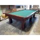 Used Palason Deluxe 5 X 10 foot snooker with 6 legs and 1 inch thick slate surface Code : TABLE511PAL10S
Made with solid Oak top and side rails and engineered wood, genuine leather pockets, 1” thick slate and brand new rail rubber. 
Includes a choice of