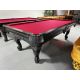 Majestic Amboise Black 8 foot natural quarried 1 inch slate used pool table Code: TABLE545MAJ8
Made with North American and European hardwood with brand new Championship Invitational Teflon stain protected Red billiard cloth.