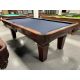 Used 8 foot Olhausen Billiards 1 inch thick slate Pool Table with Walnut finish and Blue cloth Code : TABLE623OLH8P
Crafted of solid hardwood with Maple finish in Tucson Arizona, tapered legs, genuine leather pockets, natural quarried 1 inch slate and Ro