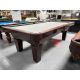 Used 8 foot Olhausen Billiards 1 inch thick slate Pool Table with Walnut finish and Grey cloth Code : TABLE624OLH8P
Crafted of solid hardwood with Maple finish in Tucson Arizona, tapered legs, genuine leather pockets, natural quarried 1 inch slate and Ro