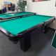 Used Palason Billiards 8 foot pool table with new Championship Invitational cloth Code : TABLELIQ144OTT 
Made of solid hardwood and engineered wood, one inch thick natural quarried slate and genuine leather pockets. Includes a one year Palason warranty a