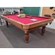 Palason Billiards Citadelle used 9 foot pool table with solid Oak rails and legs Code: TABLELIQ136OTT 
Made with solid Canadian White Oak and natural Oak Veneer engineered woods in Moka Brown finish, natural quarried 1 inch slate, genuine leather pockets