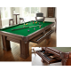 Brunswick Oakland 8 foot pool table with 1 inch thick slate and Green Championship Invitational Teflon protected billiard cloth colour. Made of solid hardwood and liminate veneer wood Code : TABLELIQ120 
Includes a manufacturer lifetime limited warranty.