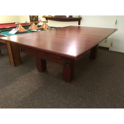 Dining table top or card game surface for pool table