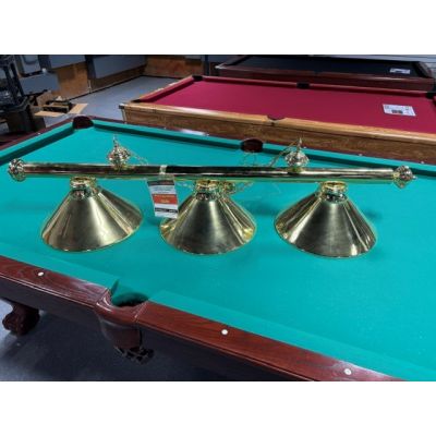 Brass finish three shade billiard lamp light for pool table