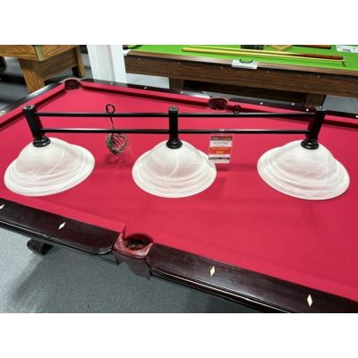 White frosted glass shade billiard pool table lamp