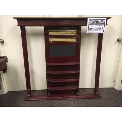 Large billiard cue and pool table accessories wall rack