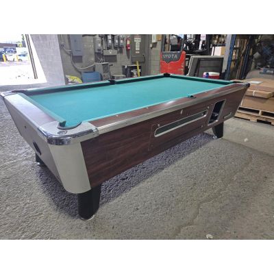 Used commercial Valley coin operated used table with 1 inch slate and new cloth and new coin mechanism Code : Code : TABLE621VAL8PCOIN