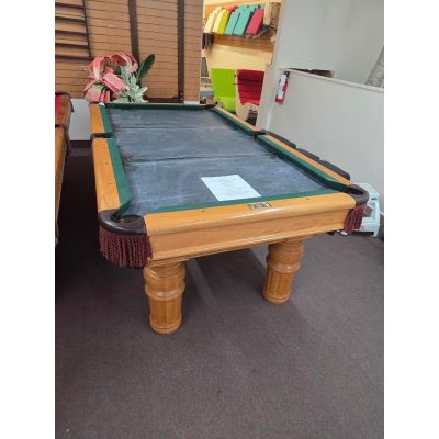 Canada Billiards 7 foot used pool table with 1 inch slate, leather pockets and choice of cloth colour Code: TABLELIQ131