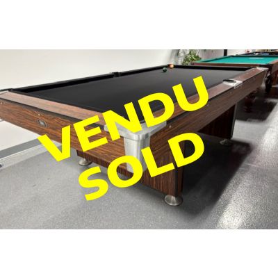 Used OBS Ontario Billiard Supply oversized 8 foot pool table with 1 inch thick slate and pedestal style legs Code: TABLE516OBS8OSP