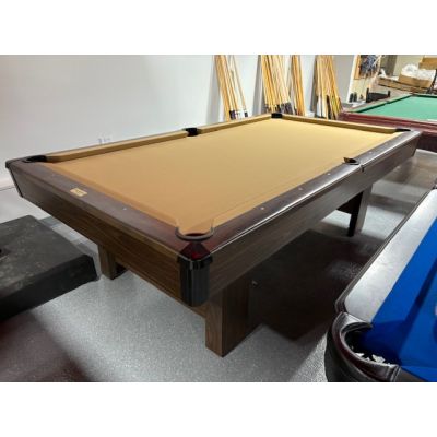Brunswick Bristol used 8 foot pool table with real natural quarried slate and new Andy 600T Club billiard cloth TABLE540BRU8P