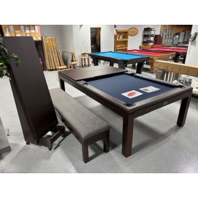 Canada Billiards 8 foot used pool table with natural 1 inch slate and Navy Blue cloth Code: TABLE543CBB8P  