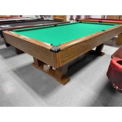 Brunswick Billiards Imperial V.I.P. used 8 foot Snooker format table with pedestal legs and natural slate Code: TABLE562BRU8S