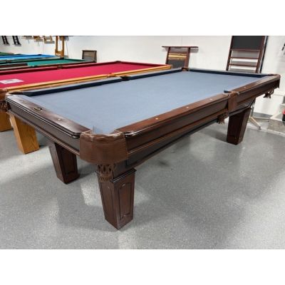 Used 8 foot Majestic Walnut Pool Table with natural quarried slate and genuine leather pockets Code : TABLE577MAJ8P