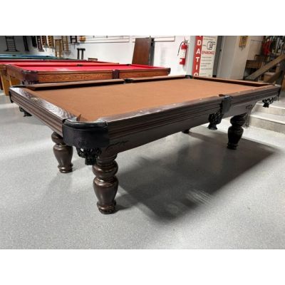 Used 8 foot Palason Billiards Fraser 1 inch thick slate Pool Table with Brown cloth Code TABLE602PAL8P