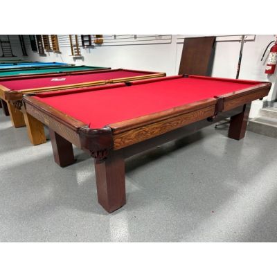 Used 9 foot Palason Deluxe model Pool Table with 1 inch slate and Burgundy Red Billiard cloth Code : TABLE502PAL8P